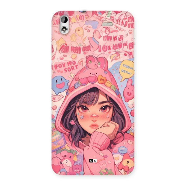 Cute Anime Girl Back Case for Desire 816