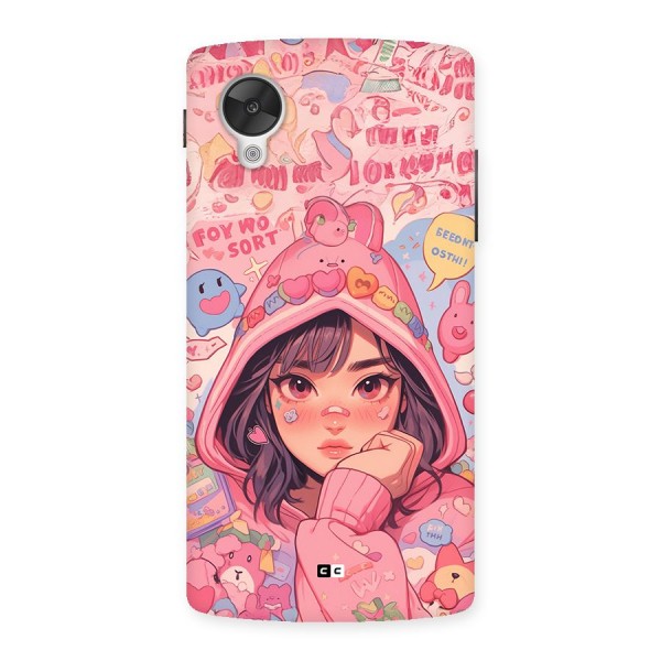Cute Anime Girl Back Case for Google Nexus 5