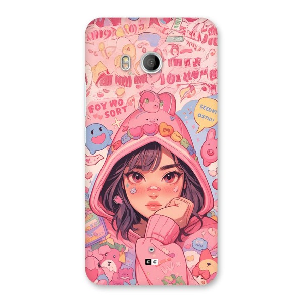 Cute Anime Girl Back Case for HTC U11