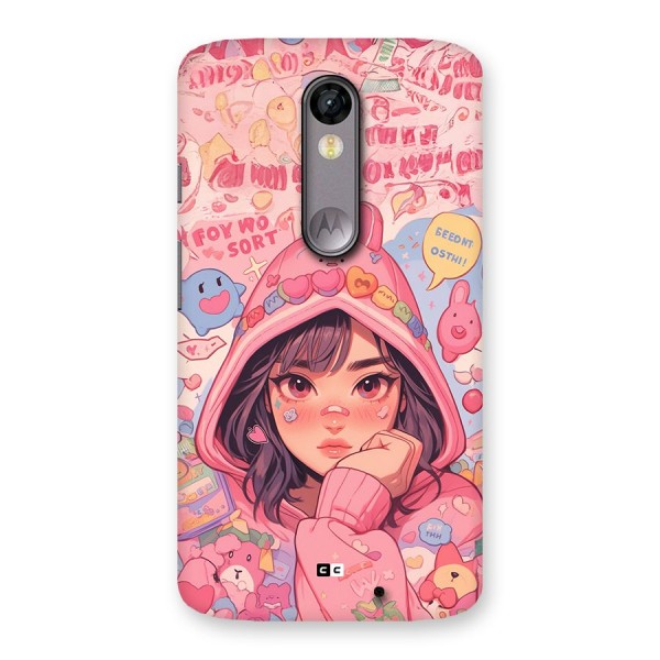 Cute Anime Girl Back Case for Moto X Force