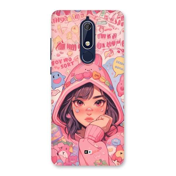 Cute Anime Girl Back Case for Nokia 5.1