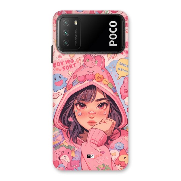 Cute Anime Girl Back Case for Poco M3