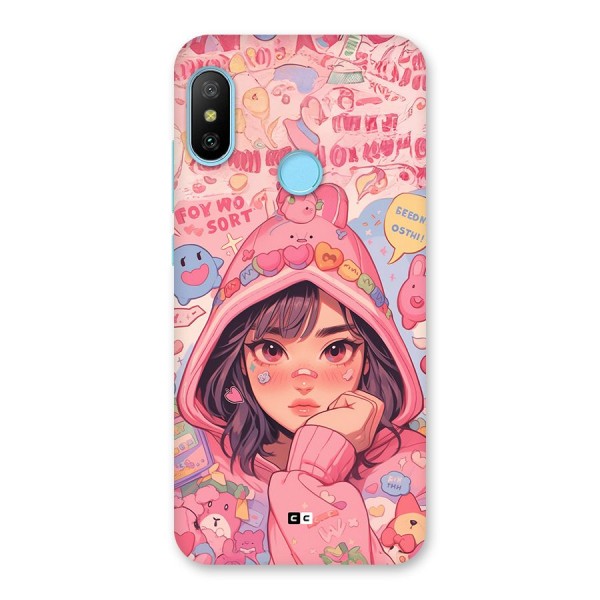 Cute Anime Girl Back Case for Redmi 6 Pro