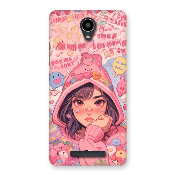 Cute Anime Girl Back Case for Redmi Note 2