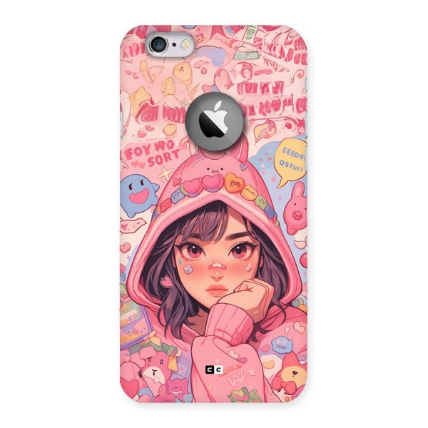 Cute Anime Girl Back Case for iPhone 6 Logo Cut