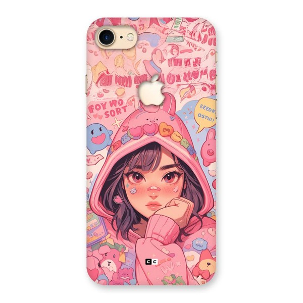 Cute Anime Girl Back Case for iPhone 7 Apple Cut