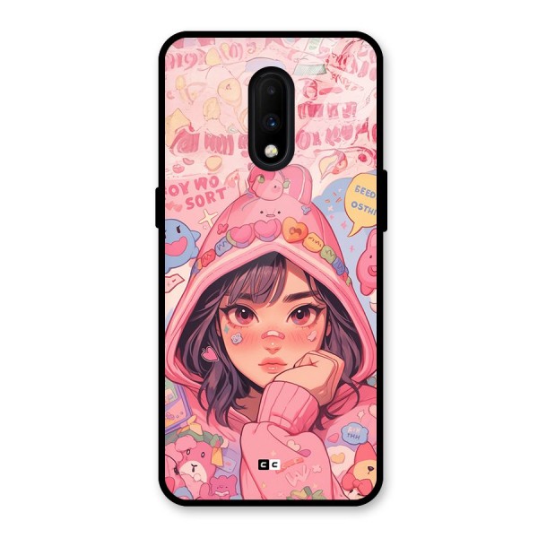 Cute Anime Girl Glass Back Case for OnePlus 7