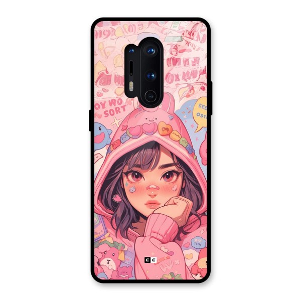 Cute Anime Girl Glass Back Case for OnePlus 8 Pro