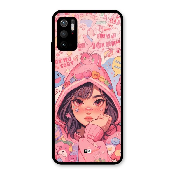 Cute Anime Girl Glass Back Case for Poco M3 Pro 5G
