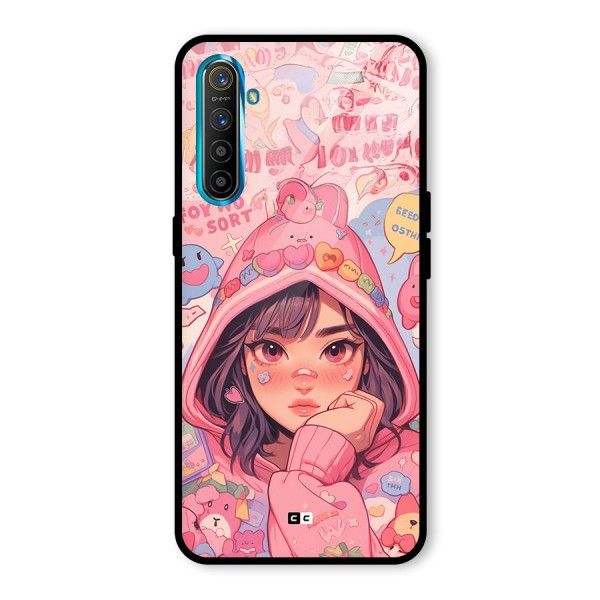 Cute Anime Girl Glass Back Case for Realme X2