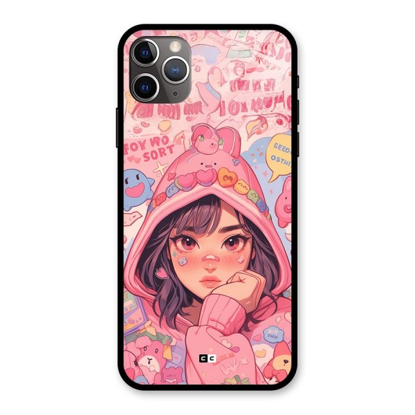 Cute Anime Girl Glass Back Case for iPhone 11 Pro Max