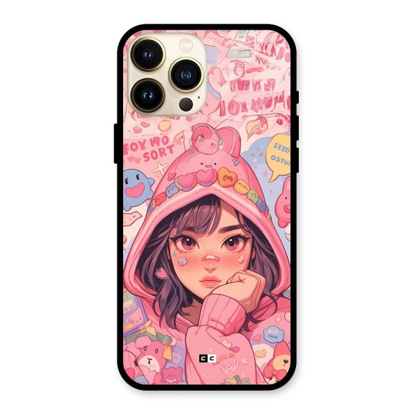 Cute Anime Girl Glass Back Case for iPhone 13 Pro Max