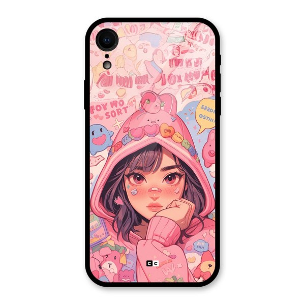 Cute Anime Girl Glass Back Case for iPhone XR