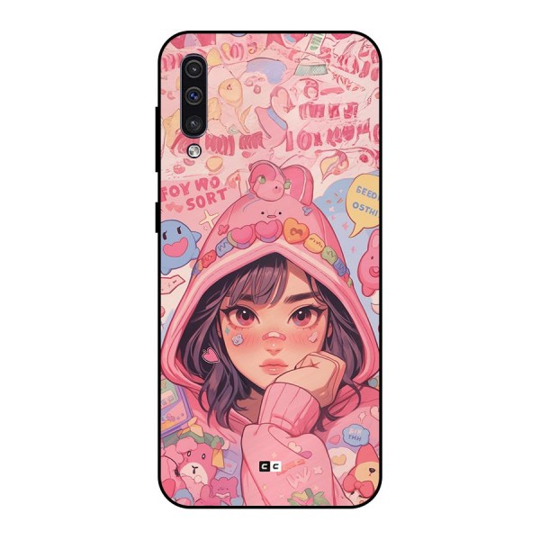 Cute Anime Girl Metal Back Case for Galaxy A30s