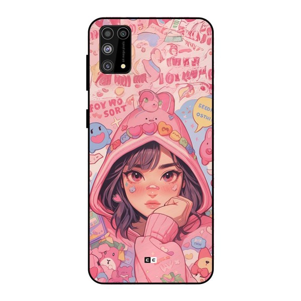 Cute Anime Girl Metal Back Case for Galaxy F41