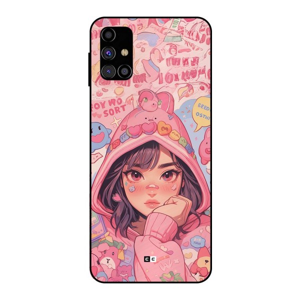 Cute Anime Girl Metal Back Case for Galaxy M31s