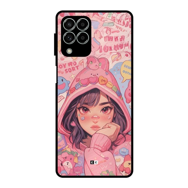 Cute Anime Girl Metal Back Case for Galaxy M33