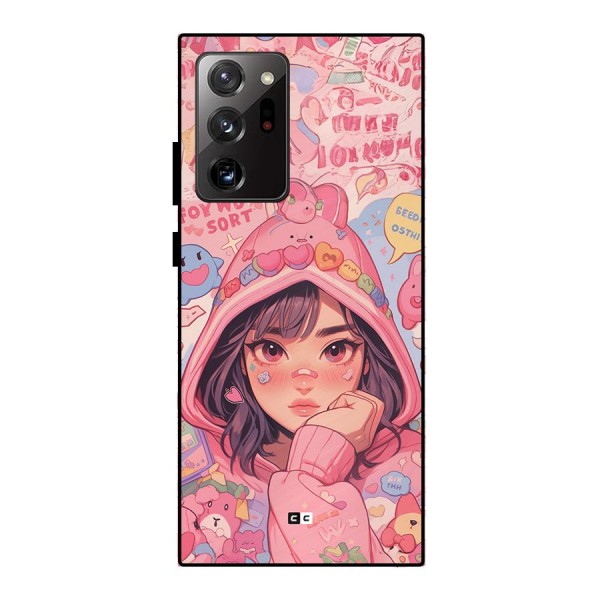 Cute Anime Girl Metal Back Case for Galaxy Note 20 Ultra