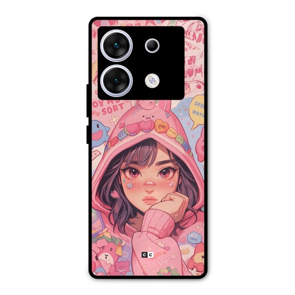 Cute Anime Girl Metal Back Case for Infinix Zero 30 5G
