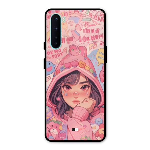 Cute Anime Girl Metal Back Case for OnePlus Nord