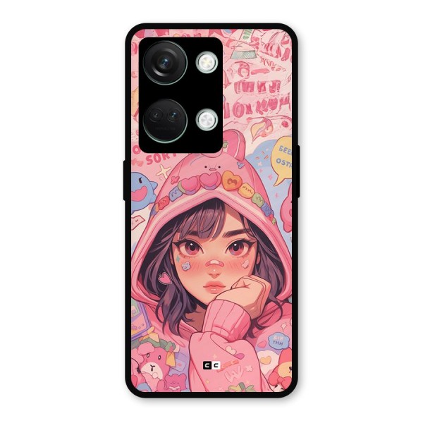 Cute Anime Girl Metal Back Case for OnePlus Nord 3