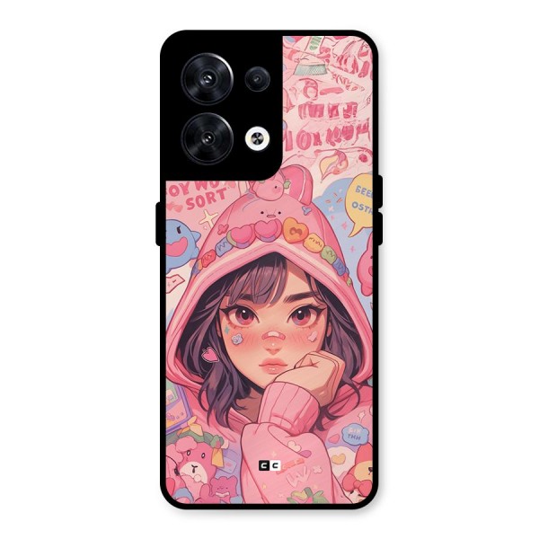 Cute Anime Girl Metal Back Case for Oppo Reno8 5G
