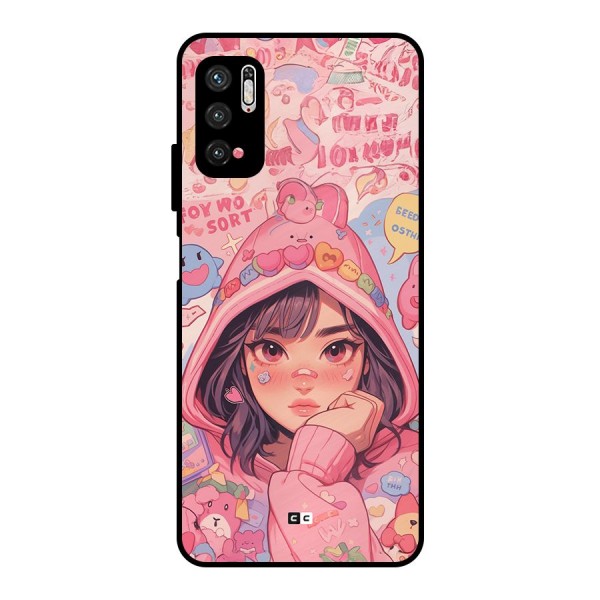 Cute Anime Girl Metal Back Case for Poco M3 Pro 5G