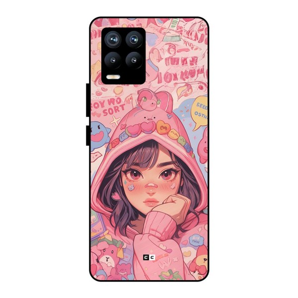 Cute Anime Girl Metal Back Case for Realme 8 Pro