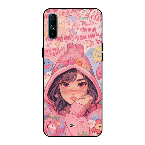 Cute Anime Girl Metal Back Case for Realme C3