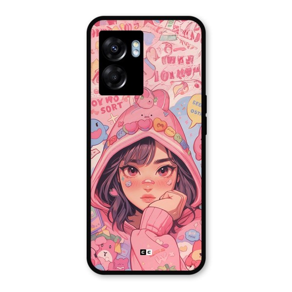 Cute Anime Girl Metal Back Case for Realme Narzo 50 5G