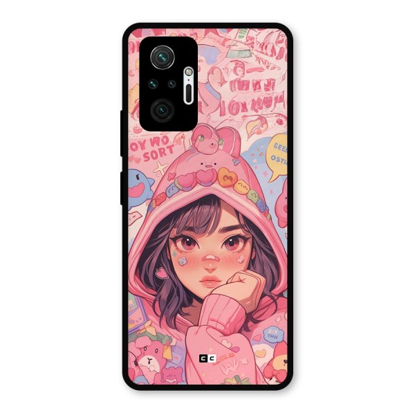 Cute Anime Girl Metal Back Case for Redmi Note 10 Pro
