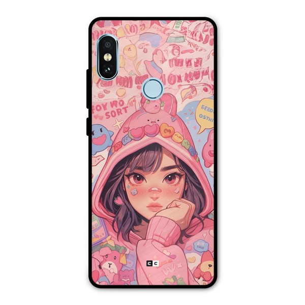 Cute Anime Girl Metal Back Case for Redmi Note 5 Pro