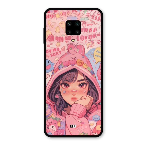 Cute Anime Girl Metal Back Case for Redmi Note 9 Pro Max