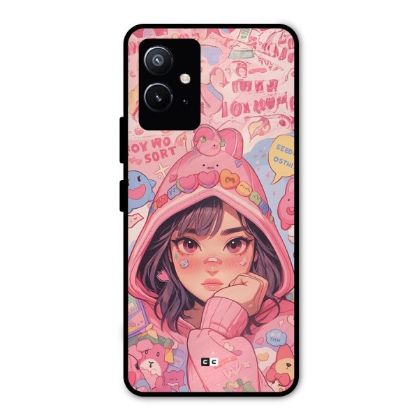 Cute Anime Girl Metal Back Case for Vivo T1 5G