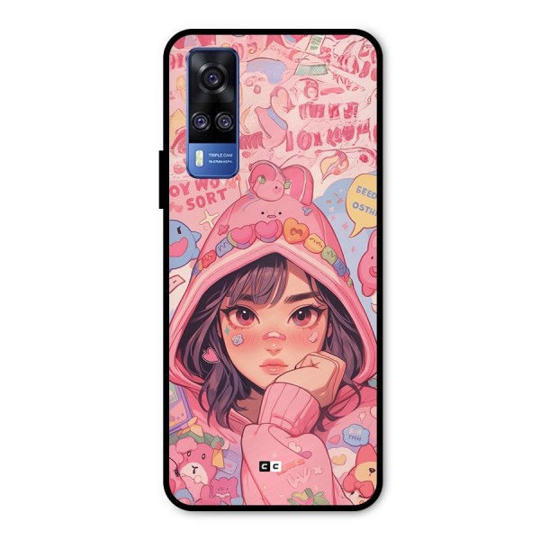 Cute Anime Girl Metal Back Case for Vivo Y51A