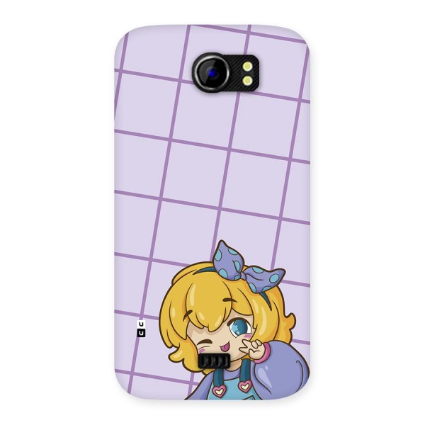 Cute Anime Illustration Back Case for Canvas 2 A110