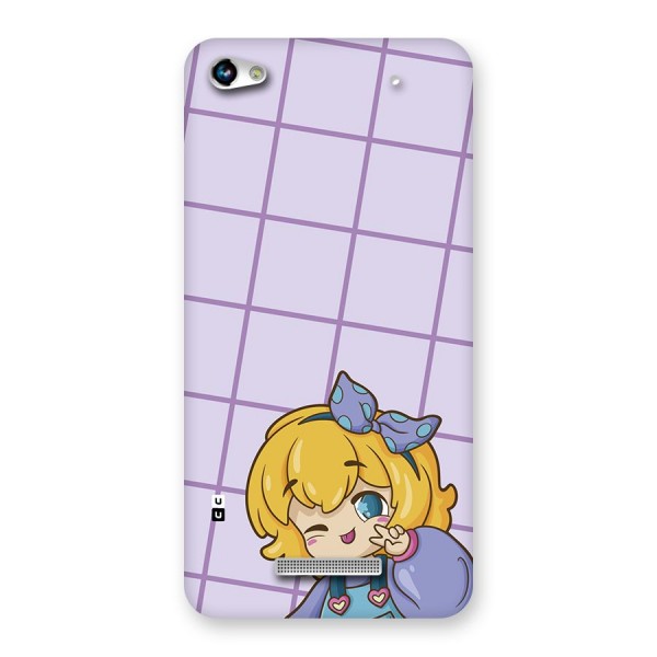Cute Anime Illustration Back Case for Canvas Hue 2 A316