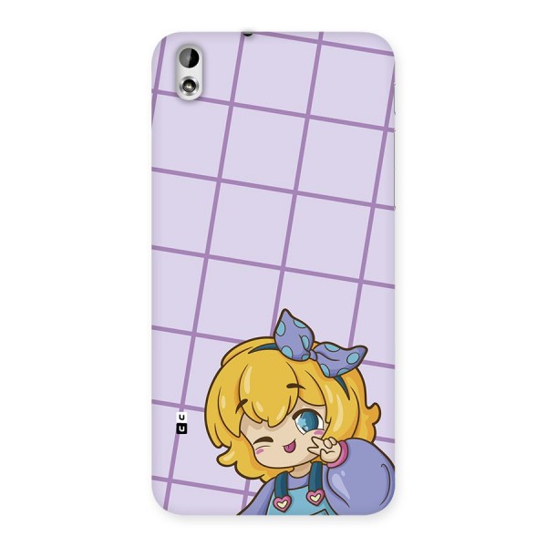 Cute Anime Illustration Back Case for Desire 816