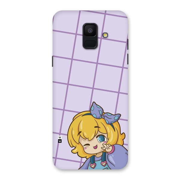 Cute Anime Illustration Back Case for Galaxy A6 (2018)