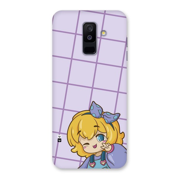 Cute Anime Illustration Back Case for Galaxy A6 Plus