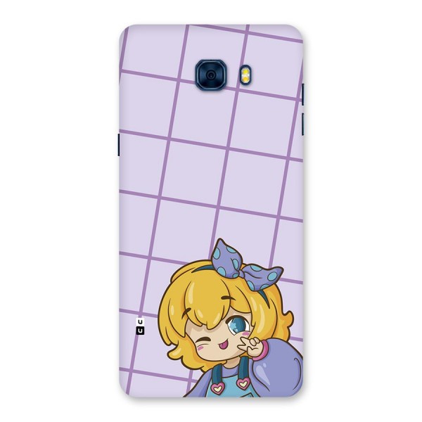 Cute Anime Illustration Back Case for Galaxy C7 Pro