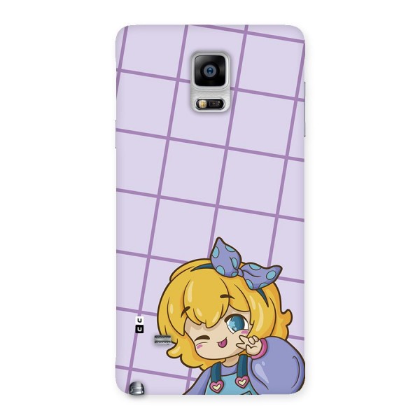 Cute Anime Illustration Back Case for Galaxy Note 4