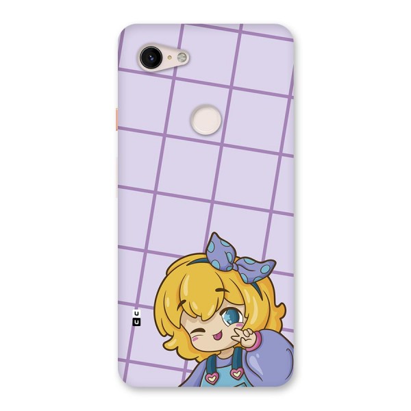 Cute Anime Illustration Back Case for Google Pixel 3 XL