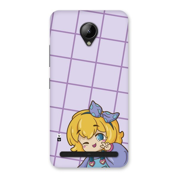 Cute Anime Illustration Back Case for Lenovo C2