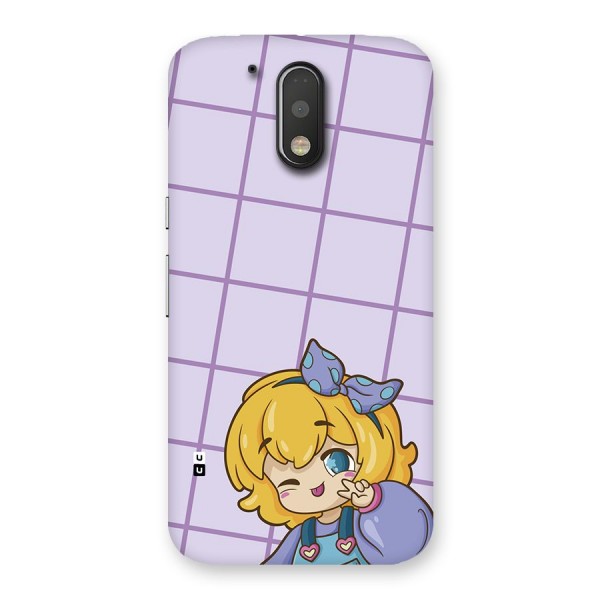 Cute Anime Illustration Back Case for Moto G4 Plus