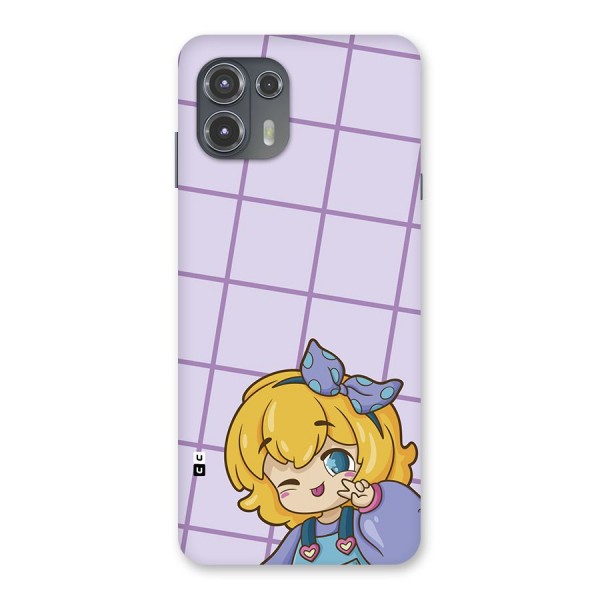 Cute Anime Illustration Back Case for Motorola Edge 20 Fusion