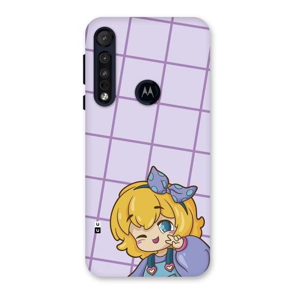 Cute Anime Illustration Back Case for Motorola One Macro