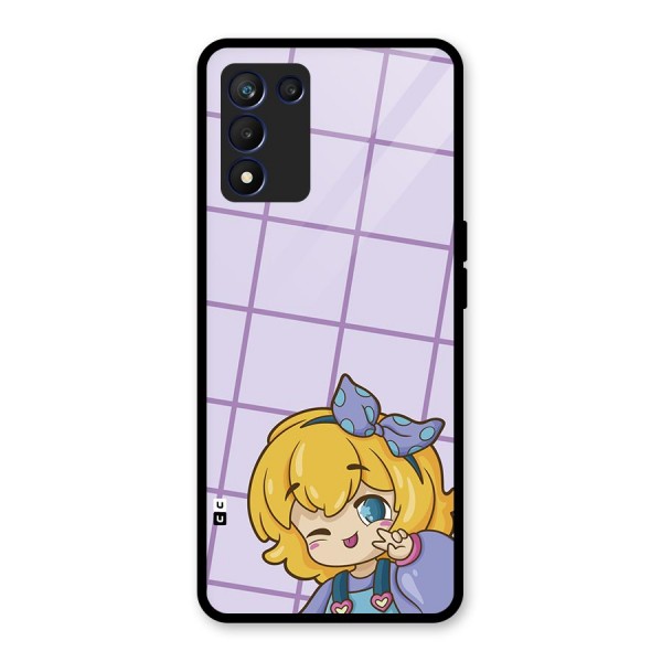 Cute Anime Illustration Glass Back Case for Realme 9 5G Speed