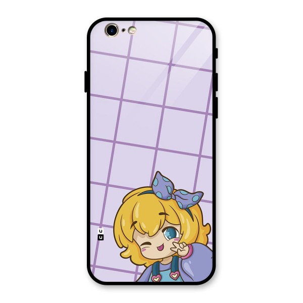 Cute Anime Illustration Glass Back Case for iPhone 6 6S
