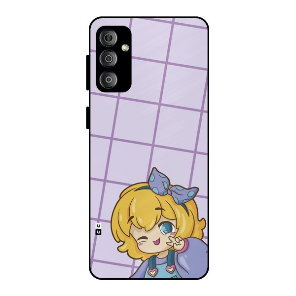 Cute Anime Illustration Metal Back Case for Galaxy F23